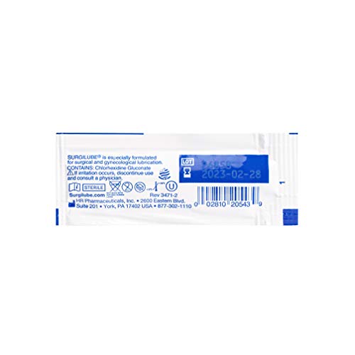 Surgilube Lubricating Jelly – FoilPac - 144 Packets/Box Packets Surgical Lubricant Sterile Bacteriostatic Jelly (3g FoilPac Box of 144 Packets)
