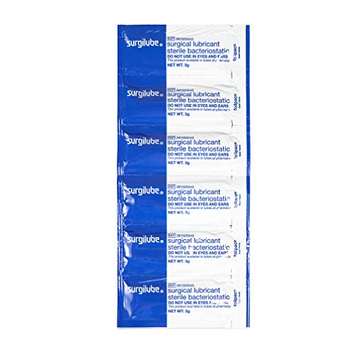 Surgilube Lubricating Jelly – FoilPac - 144 Packets/Box Packets Surgical Lubricant Sterile Bacteriostatic Jelly (3g FoilPac Box of 144 Packets)