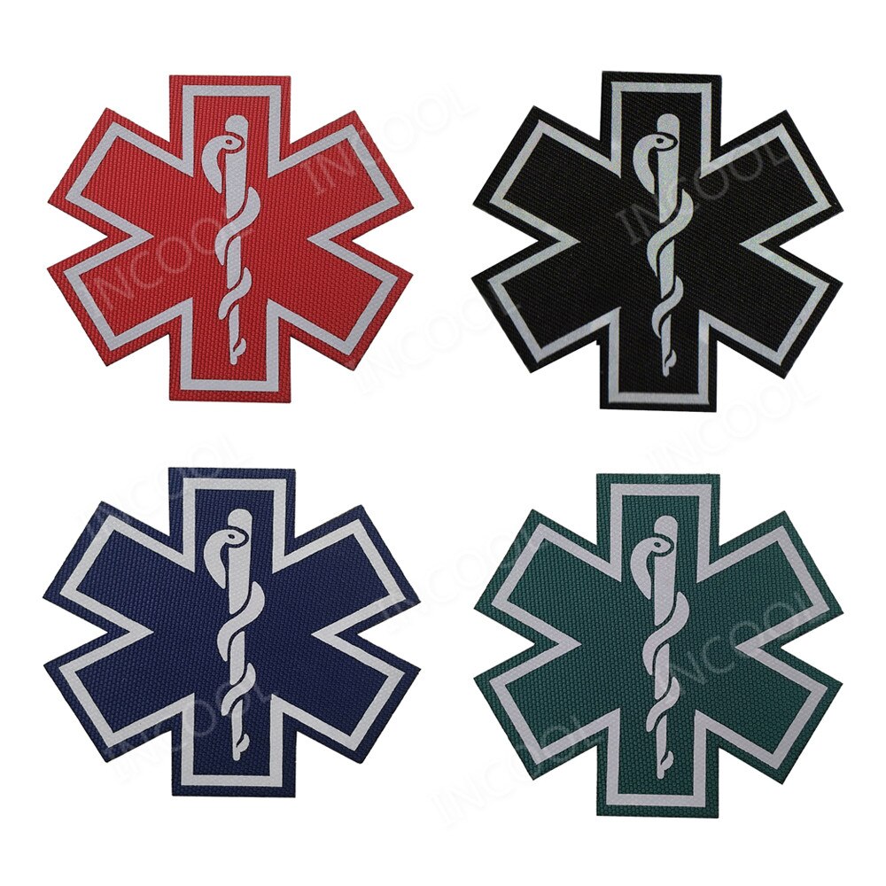 3D Medical PARAMEDIC Skull Patches Tactical Military