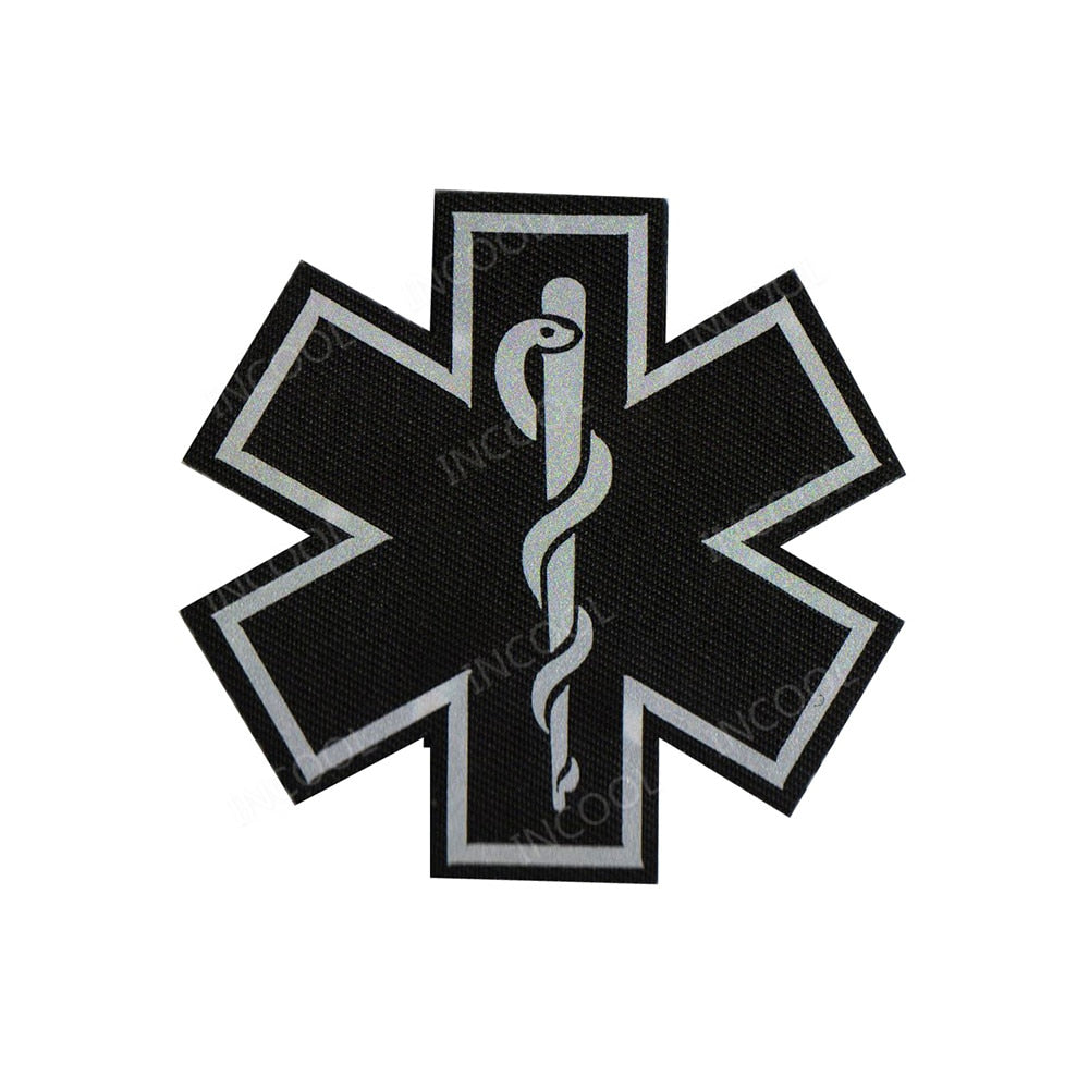 3D Medical PARAMEDIC Skull Patches Tactical Military