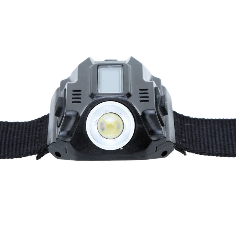 Waterproof LED Tactical Display Rechargeable Wrist Watch Flashlight