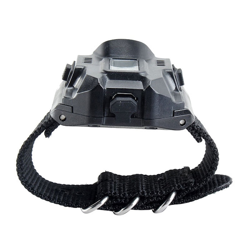 Waterproof LED Tactical Display Rechargeable Wrist Watch Flashlight