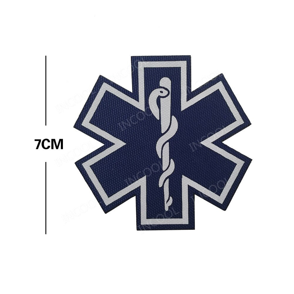3D Medical PARAMEDIC Skull Patches Tactical Military