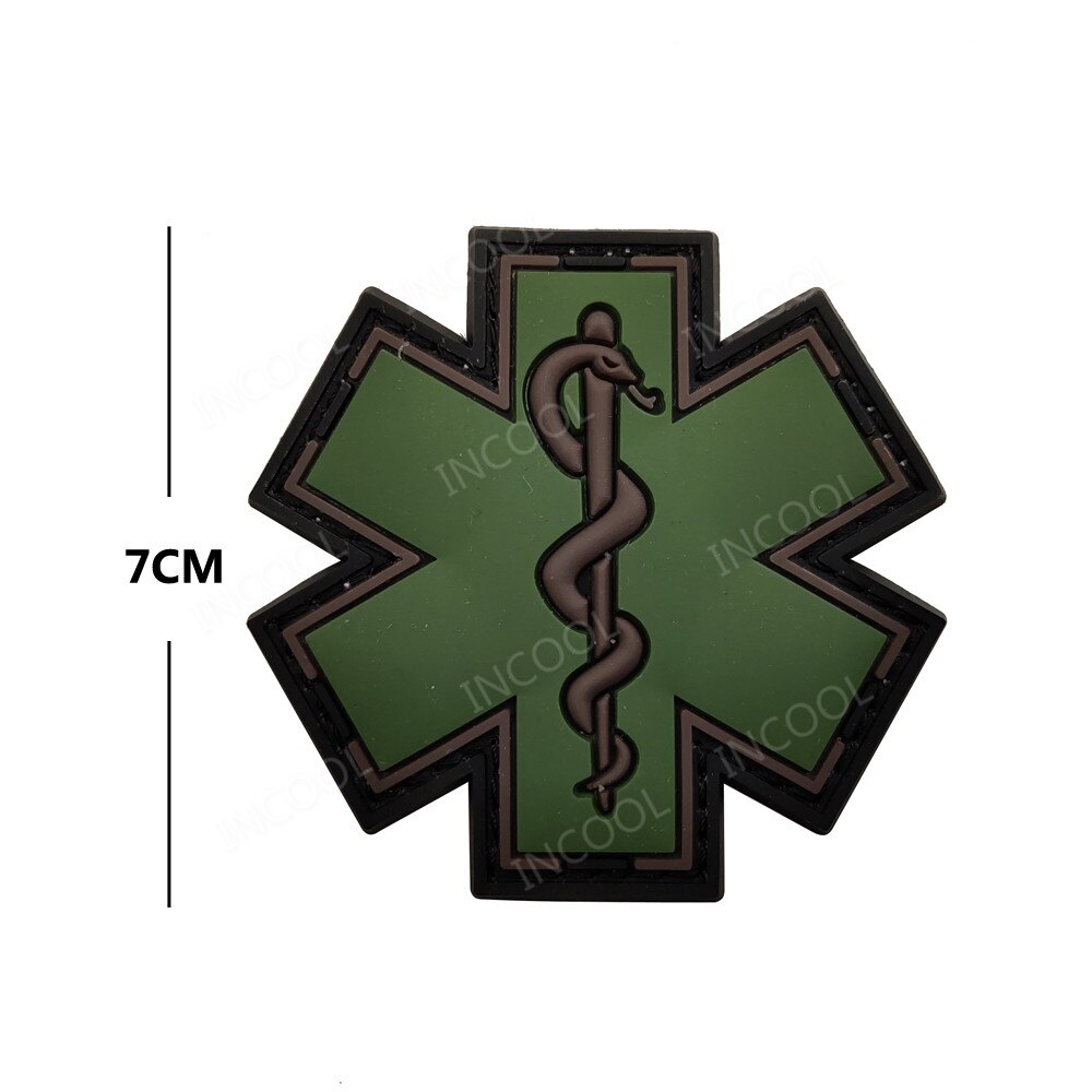 3D Medical PARAMEDIC Skull Patches Tactical Military