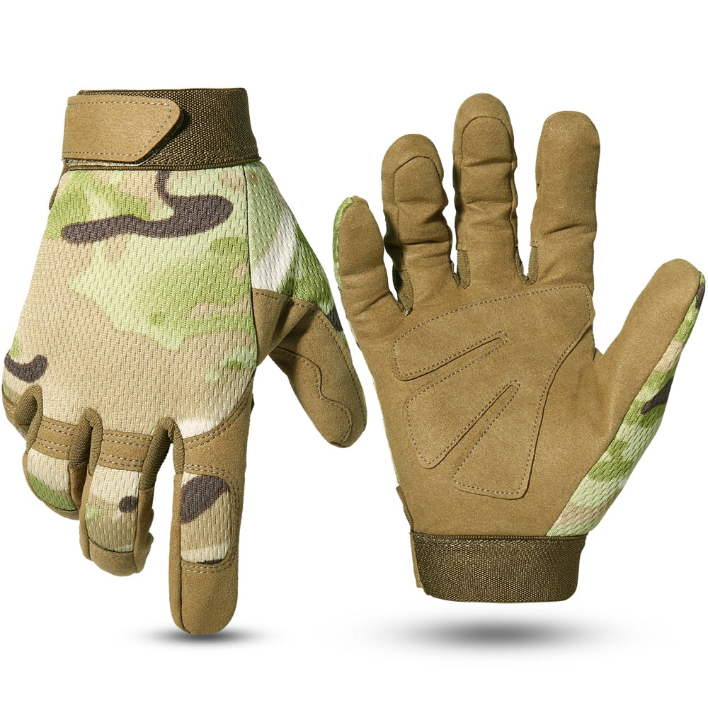 Tactical Army Long Gloves Breathable Military Paintball Airsoft Shooting Combat Full Finger Glove Men Women Lightweight Black