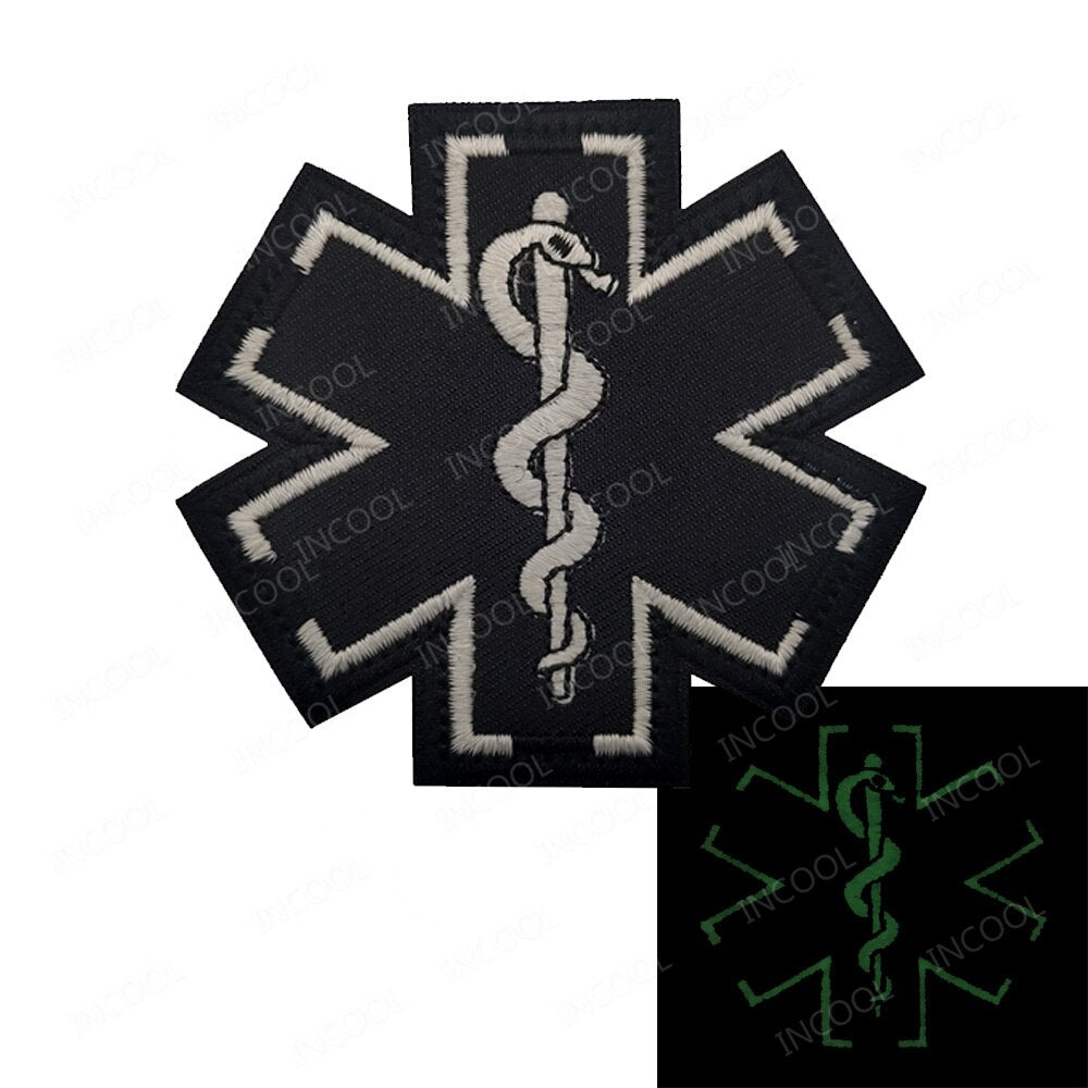 3D Medical PARAMEDIC Skull Patches Tactical Military