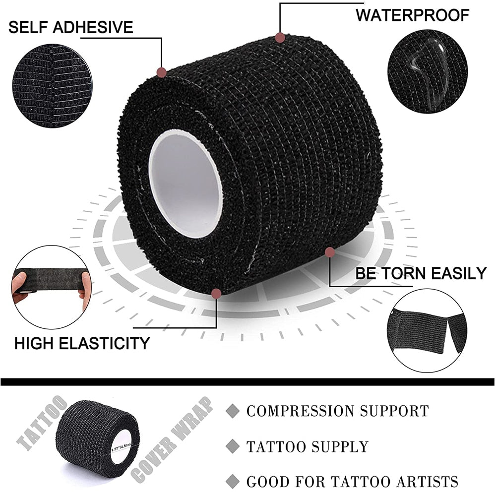 3/6/10/20/48 Black Cohesive Wrap
