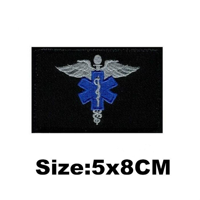EMERGENCY MEDICAL TECHNICIAN Badge PVC Patches Glow In Dark MEDIC Hook Embroidered Patch Accessories for Backpacks Caps Clothes