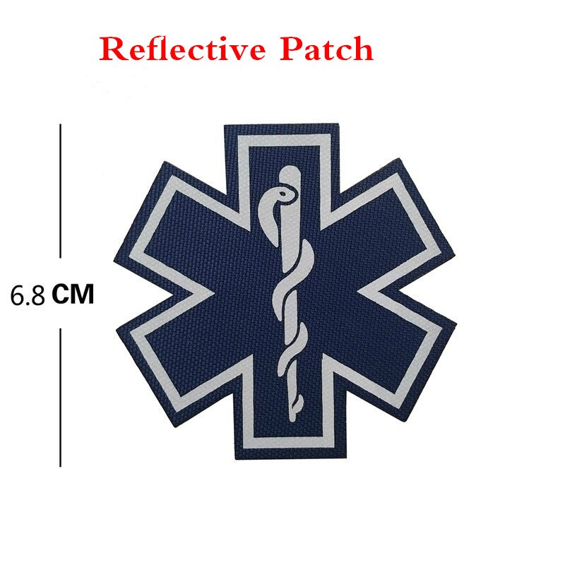 EMERGENCY MEDICAL TECHNICIAN Badge PVC Patches Glow In Dark MEDIC Hook Embroidered Patch Accessories for Backpacks Caps Clothes