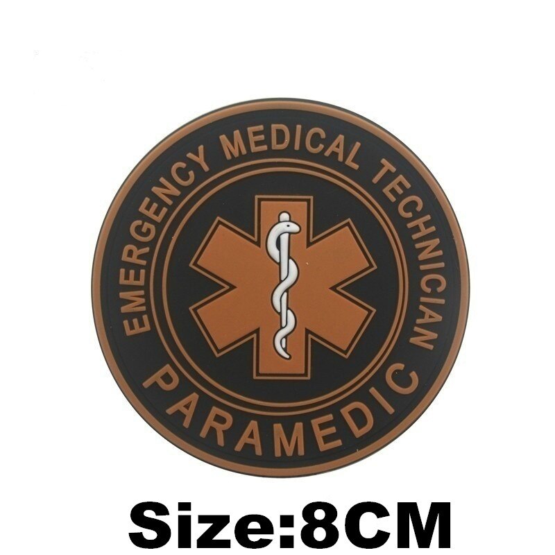 EMERGENCY MEDICAL TECHNICIAN Badge PVC Patches Glow In Dark MEDIC Hook Embroidered Patch Accessories for Backpacks Caps Clothes