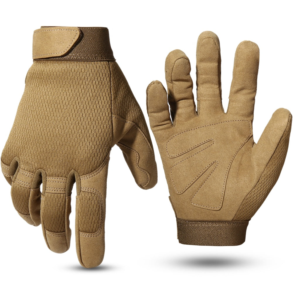 Tactical Army Long Gloves Breathable Military Paintball Airsoft Shooting Combat Full Finger Glove Men Women Lightweight Black