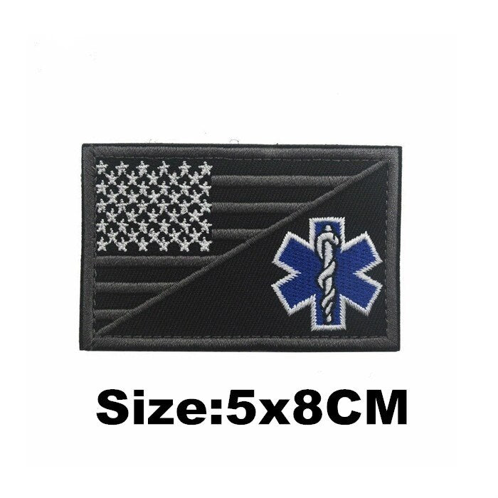EMERGENCY MEDICAL TECHNICIAN Badge PVC Patches Glow In Dark MEDIC Hook Embroidered Patch Accessories for Backpacks Caps Clothes