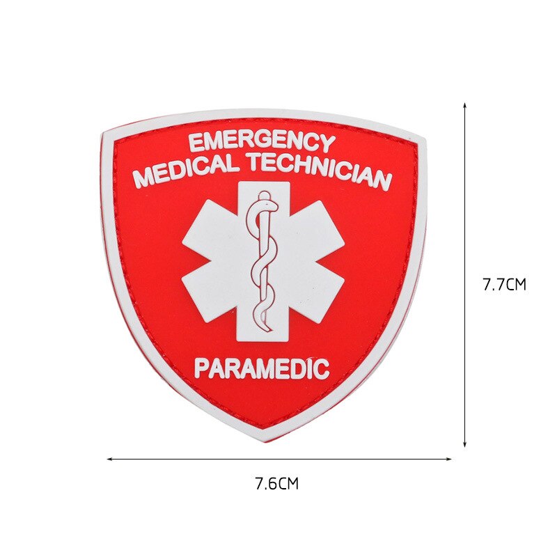 EMERGENCY MEDICAL TECHNICIAN Badge PVC Patches Glow In Dark MEDIC Hook Embroidered Patch Accessories for Backpacks Caps Clothes