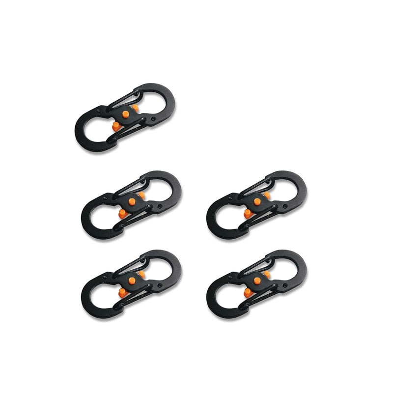 1/5/10Pcs Outdoor Camping S Type Carabiner