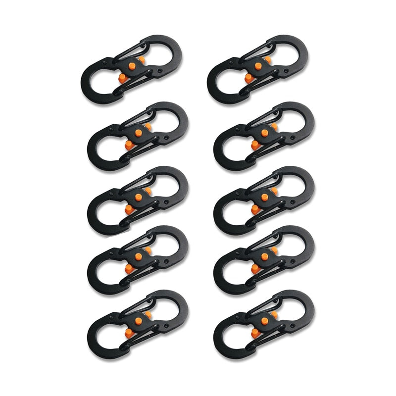 1/5/10Pcs Outdoor Camping S Type Carabiner