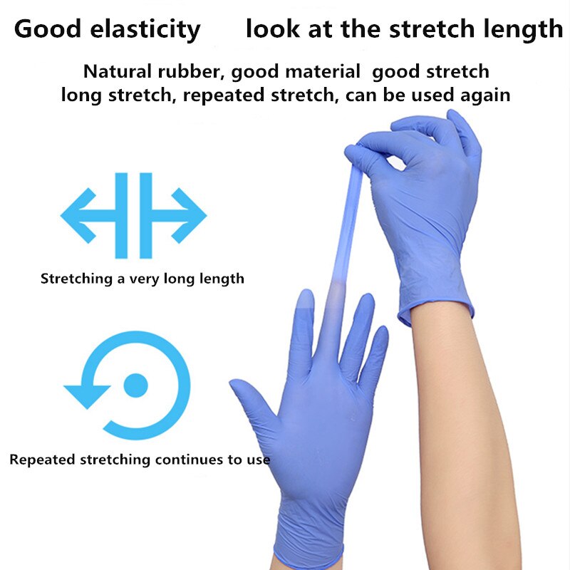 20pcs S M L Pure Nitrile Gloves Disposable Gloves Latex Free