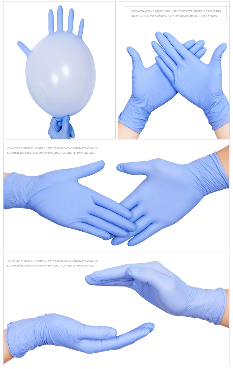 20pcs S M L Pure Nitrile Gloves Disposable Gloves Latex Free