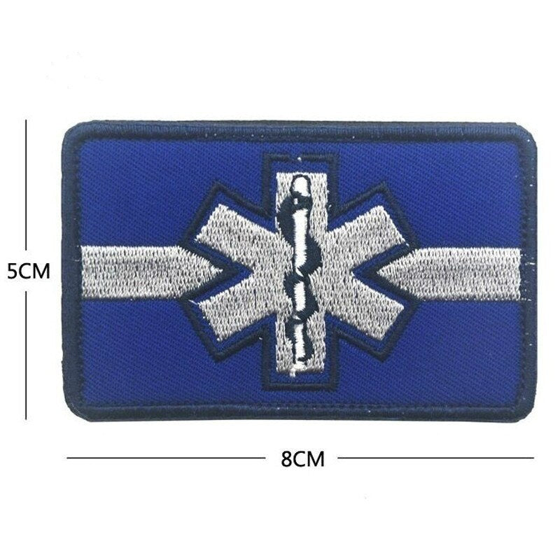 EMERGENCY MEDICAL TECHNICIAN Badge PVC Patches Glow In Dark MEDIC Hook Embroidered Patch Accessories for Backpacks Caps Clothes
