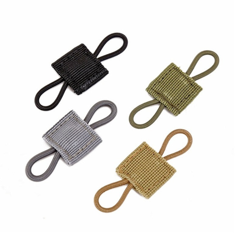 Tactical MOLLE Elastic Molle Ribbon Buckle Tactical Binding Retainer for Antenna Stick Pipe Elastic Rope Webbing Buckle