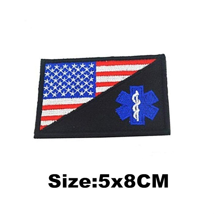 EMERGENCY MEDICAL TECHNICIAN Badge PVC Patches Glow In Dark MEDIC Hook Embroidered Patch Accessories for Backpacks Caps Clothes