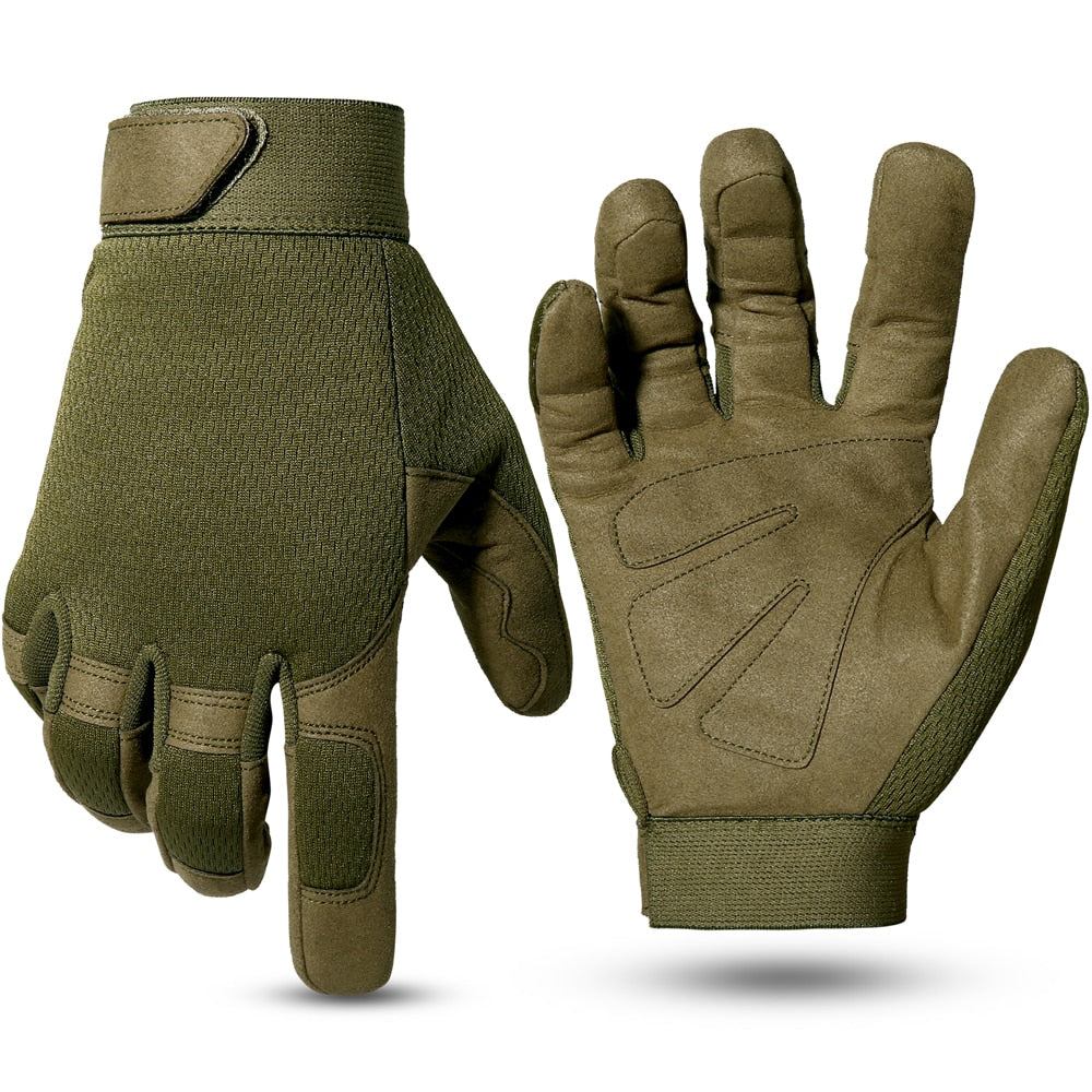 Tactical Army Long Gloves Breathable Military Paintball Airsoft Shooting Combat Full Finger Glove Men Women Lightweight Black