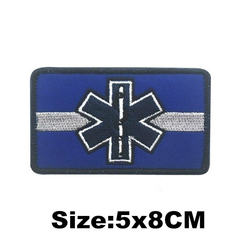 EMERGENCY MEDICAL TECHNICIAN Badge PVC Patches Glow In Dark MEDIC Hook Embroidered Patch Accessories for Backpacks Caps Clothes