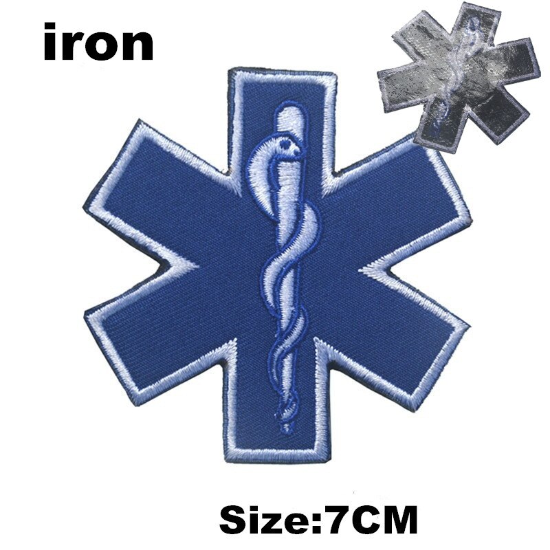 EMERGENCY MEDICAL TECHNICIAN Badge PVC Patches Glow In Dark MEDIC Hook Embroidered Patch Accessories for Backpacks Caps Clothes