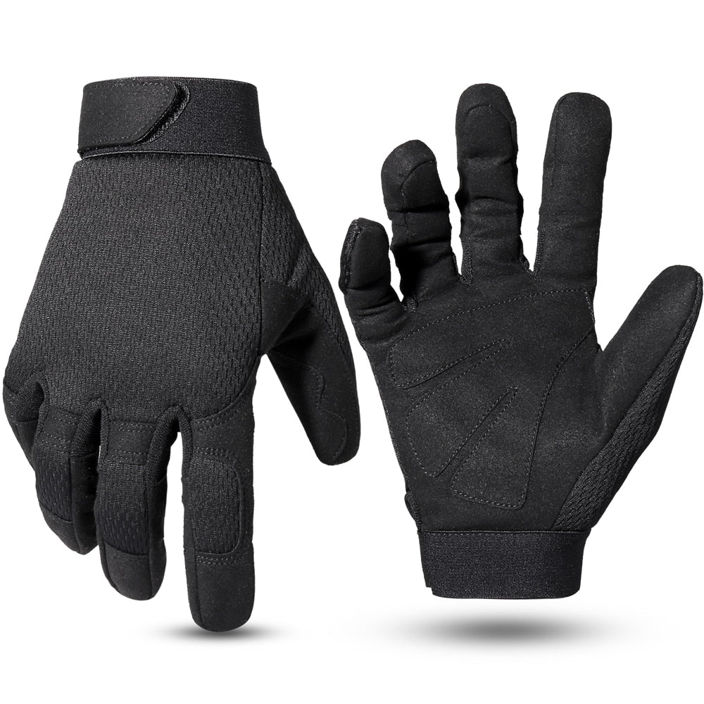 Tactical Army Long Gloves Breathable Military Paintball Airsoft Shooting Combat Full Finger Glove Men Women Lightweight Black