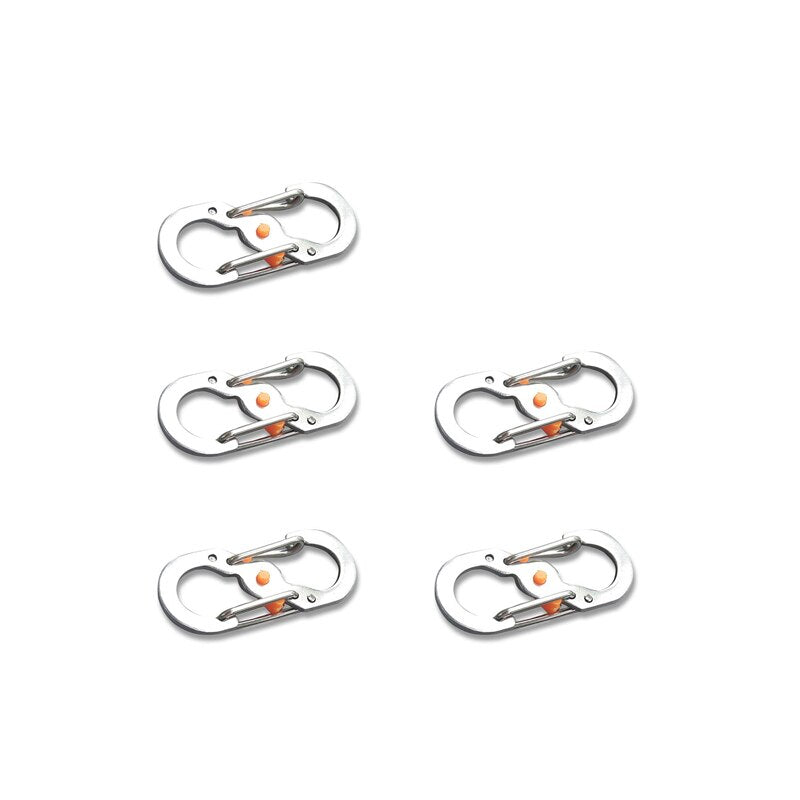 1/5/10Pcs Outdoor Camping S Type Carabiner