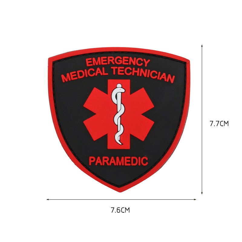 EMERGENCY MEDICAL TECHNICIAN Badge PVC Patches Glow In Dark MEDIC Hook Embroidered Patch Accessories for Backpacks Caps Clothes