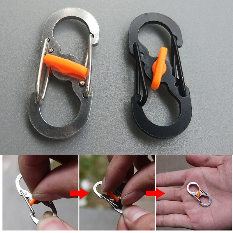 1/5/10Pcs Outdoor Camping S Type Carabiner