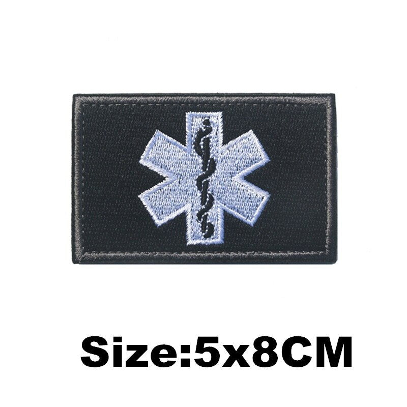 EMERGENCY MEDICAL TECHNICIAN Badge PVC Patches Glow In Dark MEDIC Hook Embroidered Patch Accessories for Backpacks Caps Clothes