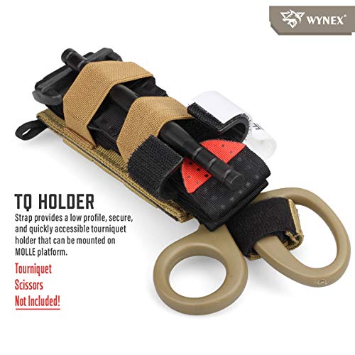 WYNEX Tourniquet Holder, Tactical Tourniquet Straps Holder MOLLE Medical EMT Hand Tools