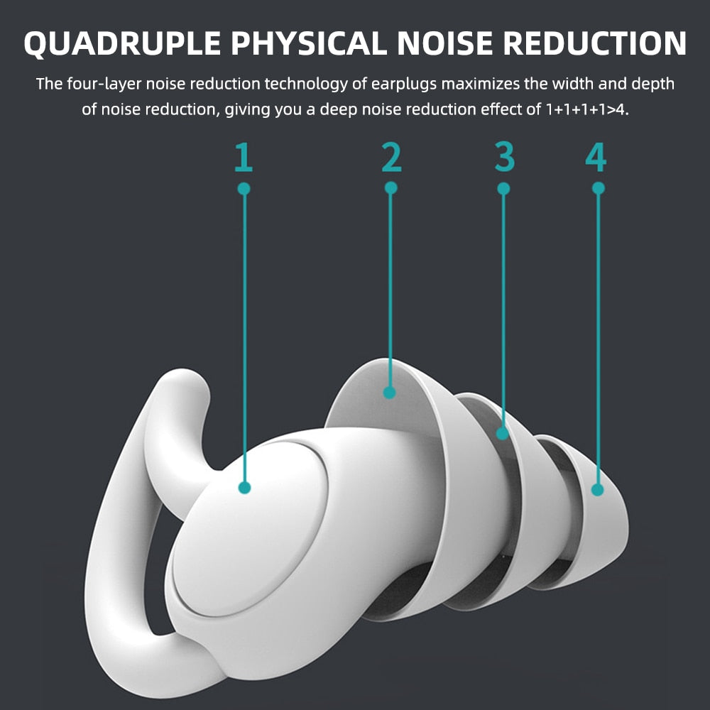 Sleep Soft Silicone Ear Plugs Sleeping Device Noise Reduction Earplugs Sound Insulation Dream Night Anti Snoring Ear Protection