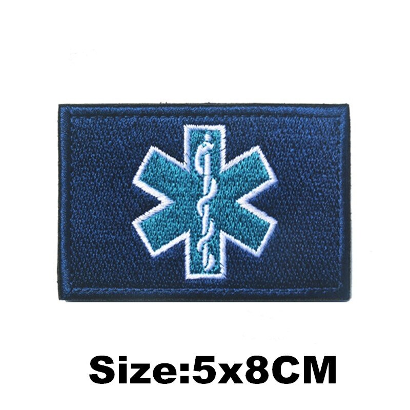 EMERGENCY MEDICAL TECHNICIAN Badge PVC Patches Glow In Dark MEDIC Hook Embroidered Patch Accessories for Backpacks Caps Clothes