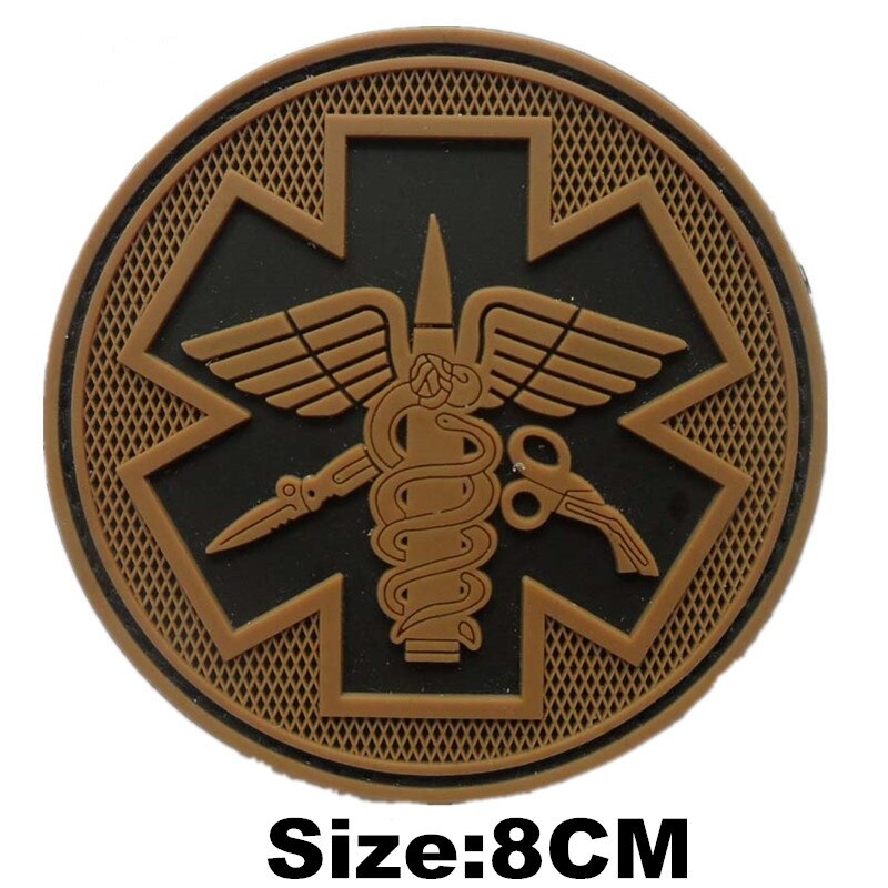 EMERGENCY MEDICAL TECHNICIAN Badge PVC Patches Glow In Dark MEDIC Hook Embroidered Patch Accessories for Backpacks Caps Clothes