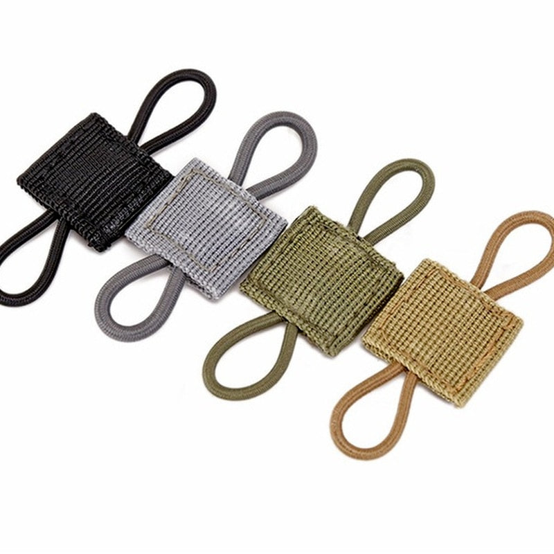 Tactical MOLLE Elastic Molle Ribbon Buckle Tactical Binding Retainer for Antenna Stick Pipe Elastic Rope Webbing Buckle