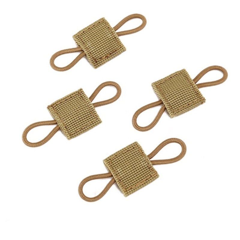 Tactical MOLLE Elastic Molle Ribbon Buckle Tactical Binding Retainer for Antenna Stick Pipe Elastic Rope Webbing Buckle