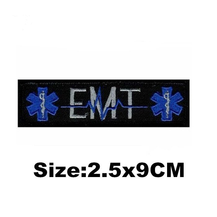 EMERGENCY MEDICAL TECHNICIAN Badge PVC Patches Glow In Dark MEDIC Hook Embroidered Patch Accessories for Backpacks Caps Clothes